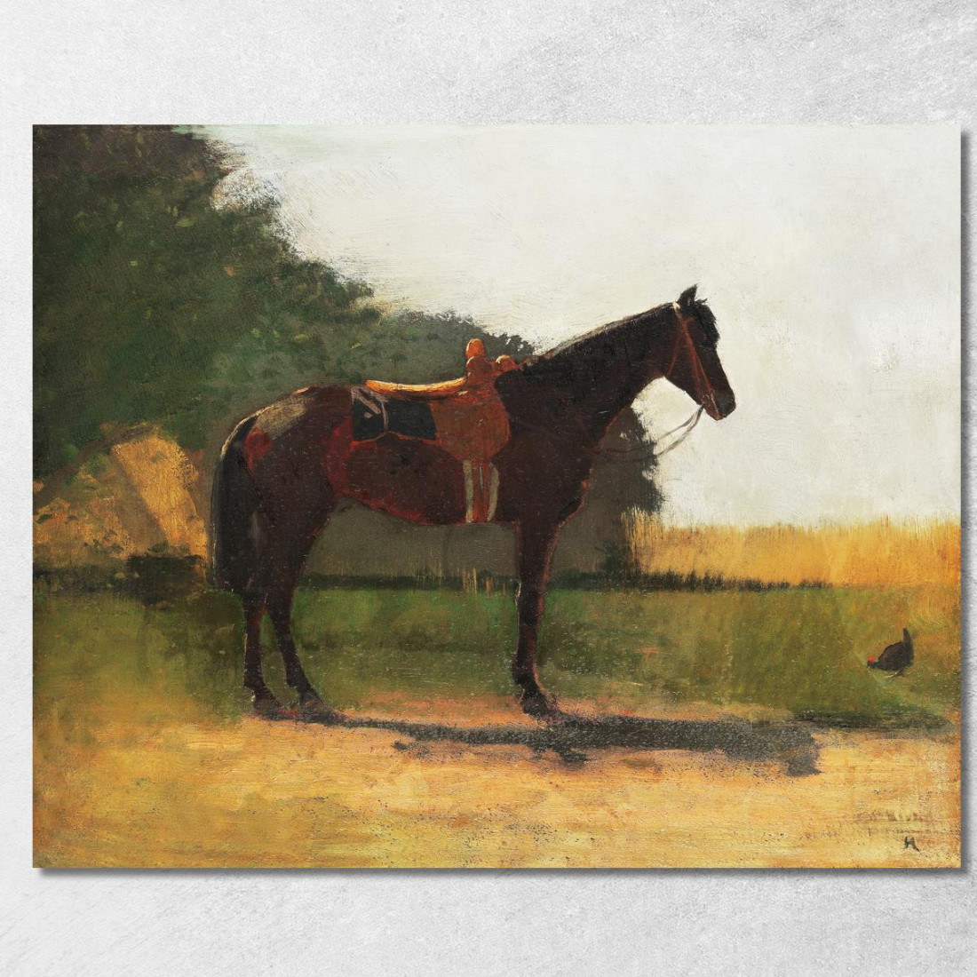 Cheval De Selle Dans La Cour De Ferme Winslow Homer tableau impression sur toile