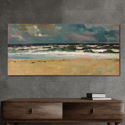 Plage De Sable Avec Disjoncteurs Winslow Homer tableau impression sur toile