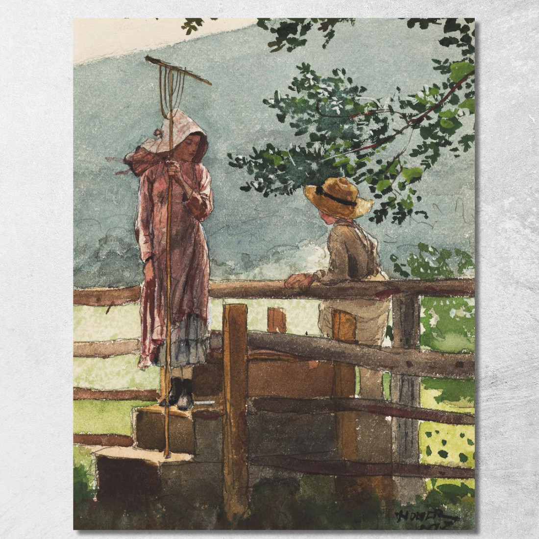 Primavera Winslow Homer quadro stampato su tela