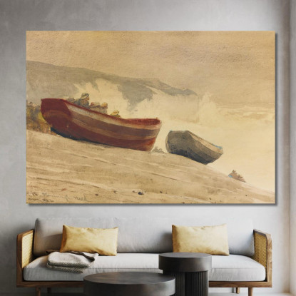 Tempête Sur La Côte Anglaise Winslow Homer tableau impression sur toile