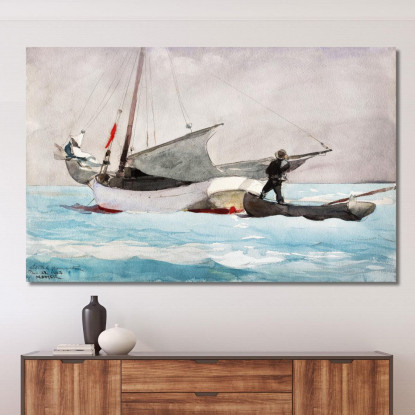 Arrimage De La Voile Winslow Homer tableau impression sur toile