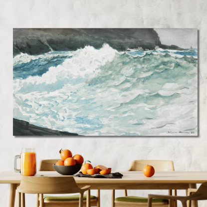 Collo Di Surf Prout Winslow Homer quadro stampato su tela