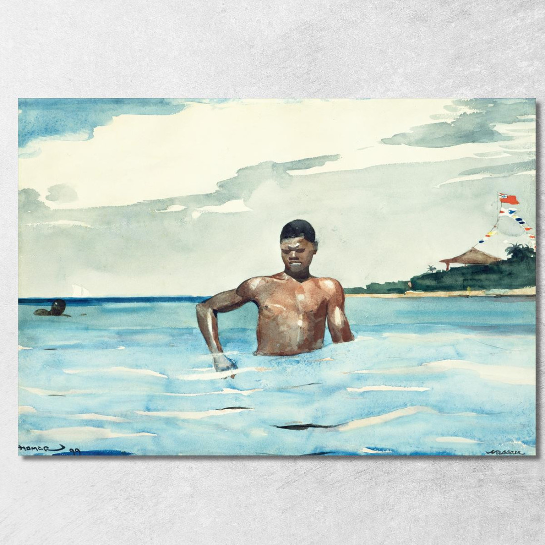 Der Badende Winslow Homer drucken auf leinwand Der Badende Winslow Homer drucken auf leinwand