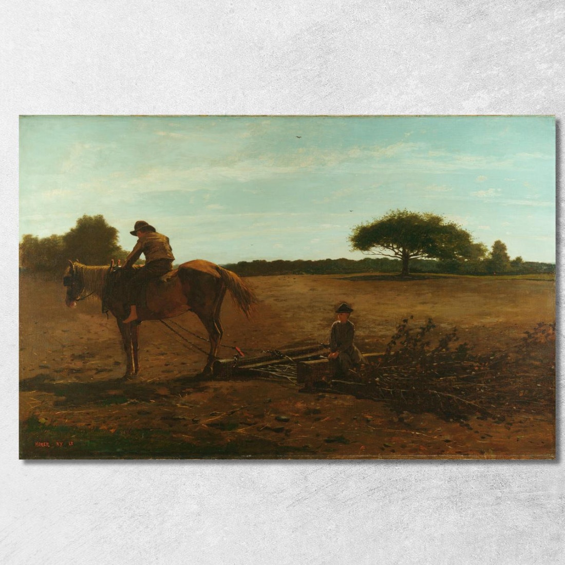 La Herse À Brosses Le Printemps Winslow Homer tableau impression sur toile