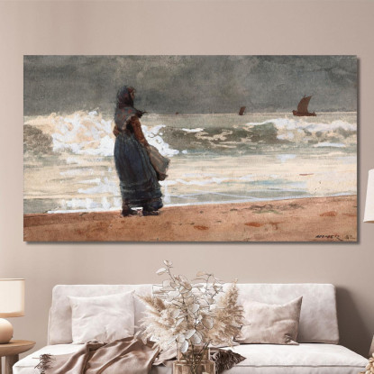 L'Observateur Tynemouth Winslow Homer tableau impression sur toile