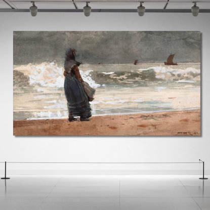 L'Observateur Tynemouth Winslow Homer tableau impression sur toile