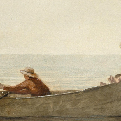 Tres Niños En Un Bote Con Langostas Winslow Homer cuadro en lienzo