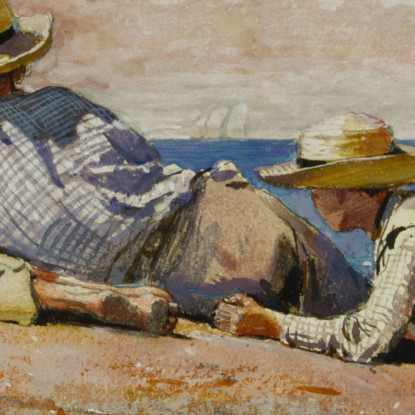 Tres Niños En La Orilla Winslow Homer cuadro en lienzo