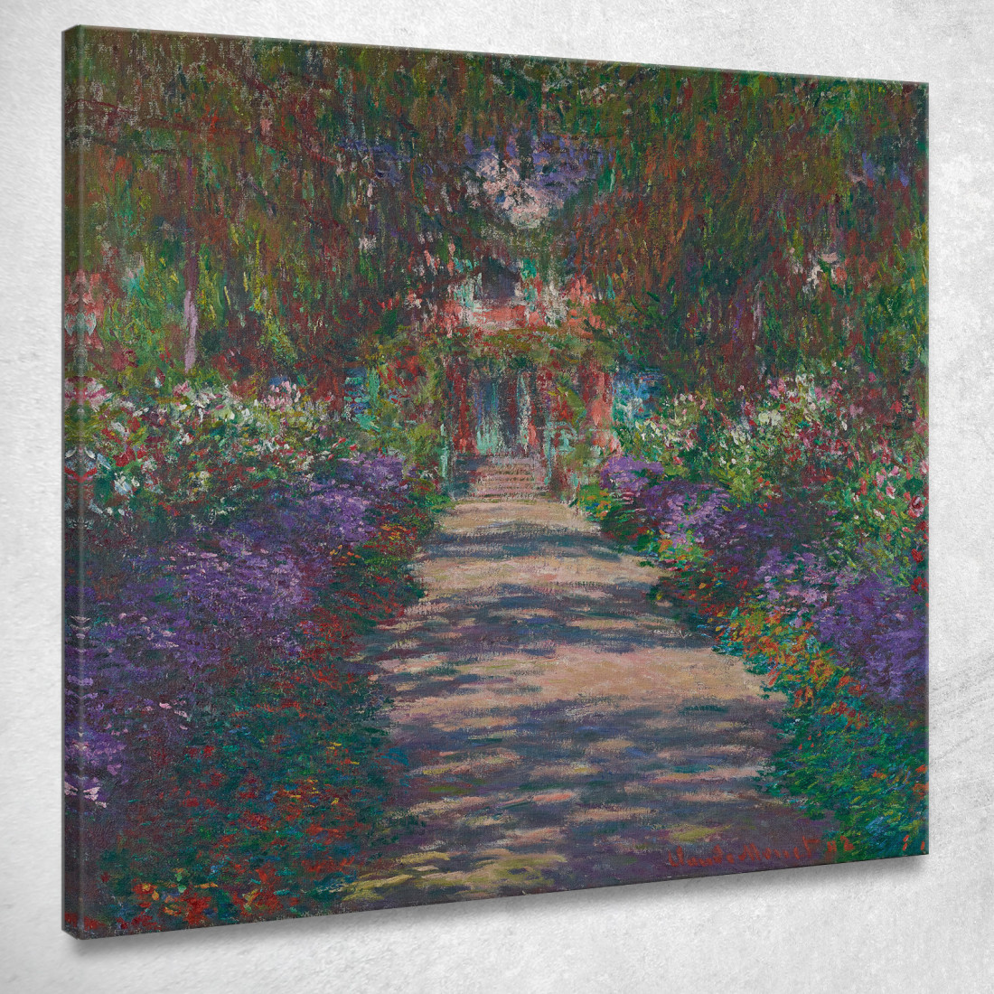 Percorso Nel Giardino Claude Monet mnt121 quadro stampato su tela Percorso Nel Giardino Claude Monet mnt121 quadro stampato su tela