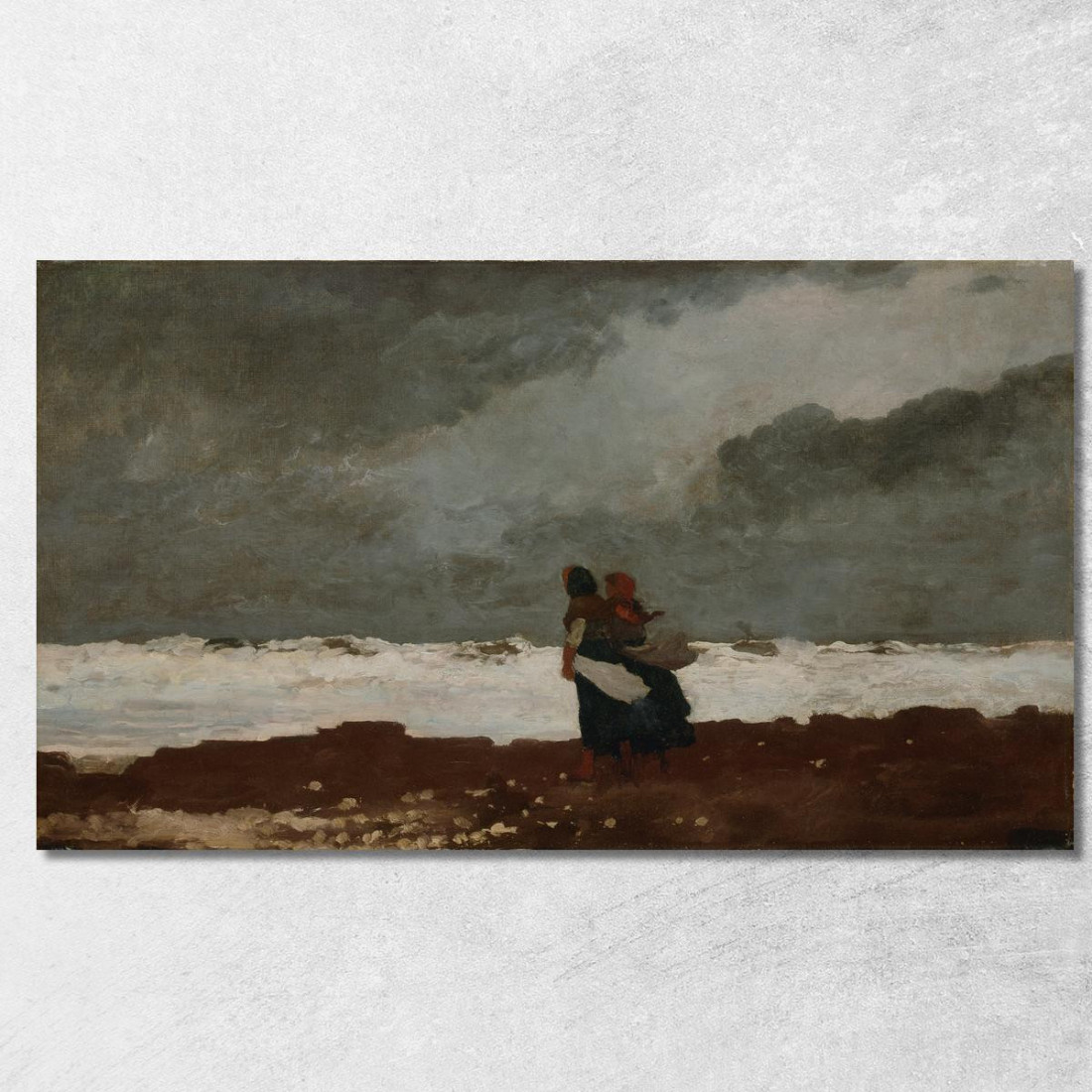 Zwei Figuren Am Meer Winslow Homer drucken auf leinwand Zwei Figuren Am Meer Winslow Homer drucken auf leinwand