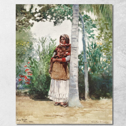 Debajo De Una Palmera Winslow Homer cuadro en lienzo