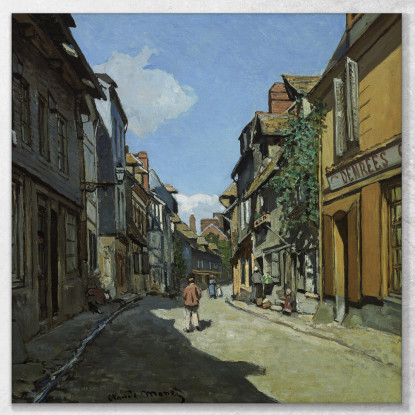 Rue De La Bavole Honfleur Claude Monet mnt123 quadro stampato su tela