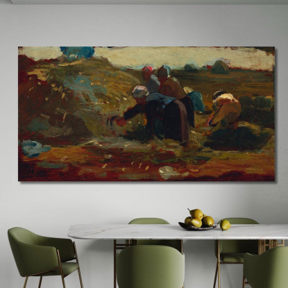Frauen Bei Der Feldarbeit Winslow Homer drucken auf leinwand