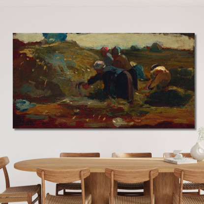 Frauen Bei Der Feldarbeit Winslow Homer drucken auf leinwand