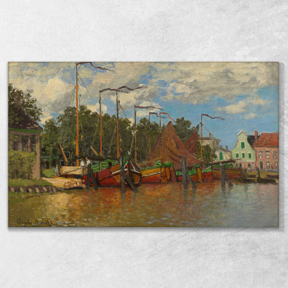 Barche A Zaandam Claude Monet mnt126 quadro stampato su tela