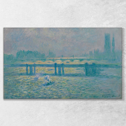 Ponte Di Charing Cross Riflessioni Sul Tamigi Claude Monet mnt127 quadro stampato su tela