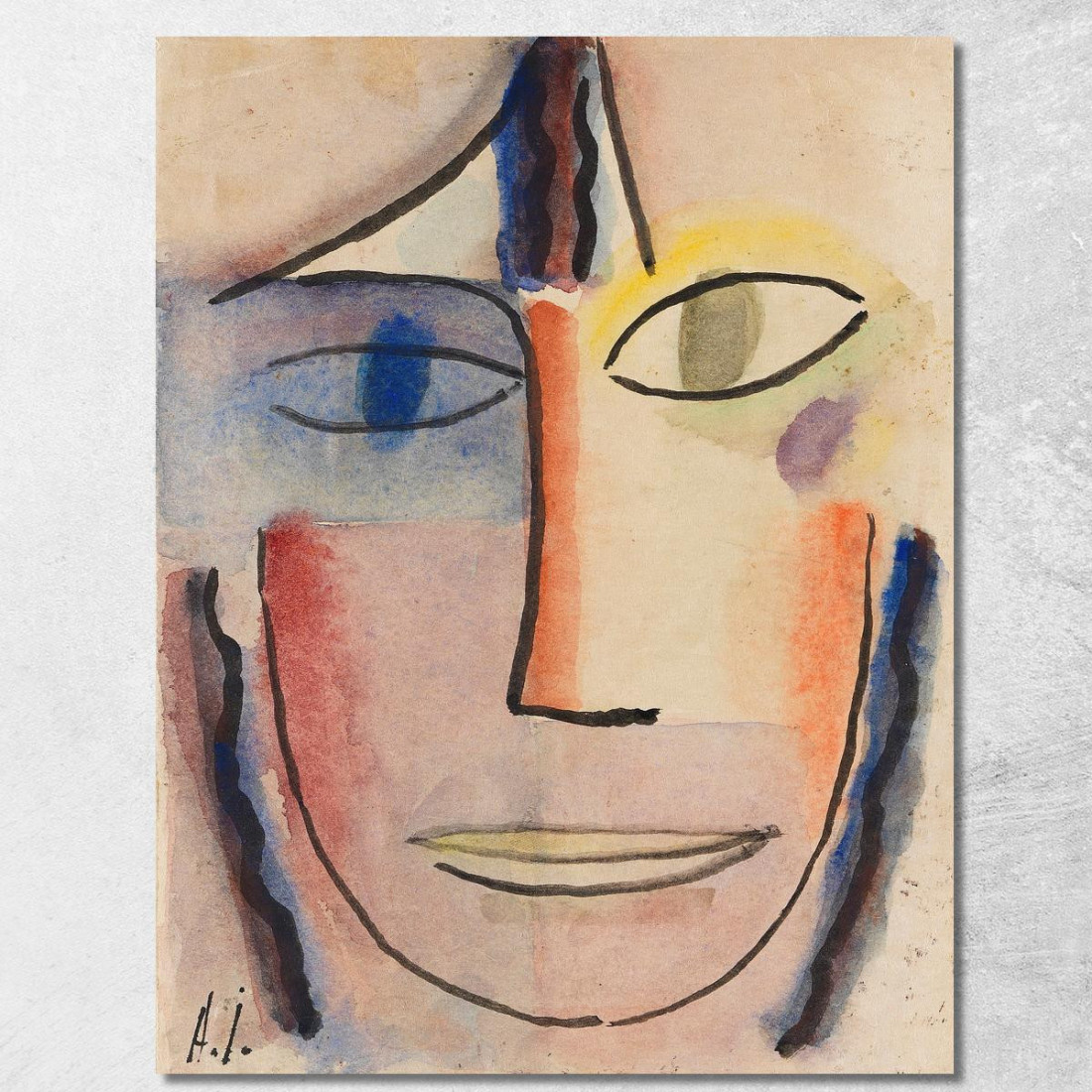 Testa Femminile Femina Alexej von Jawlensky avj30 quadro stampato su tela Testa Femminile Femina Alexej von Jawlensky avj30 quadro stampato su tela