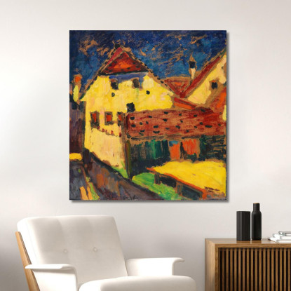 Case Gialle Alexej von Jawlensky avj35 quadro stampato su tela