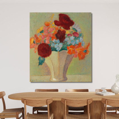 Grande Bouquet Luminoso Di Natura Morta Alexej von Jawlensky avj38 quadro stampato su tela
