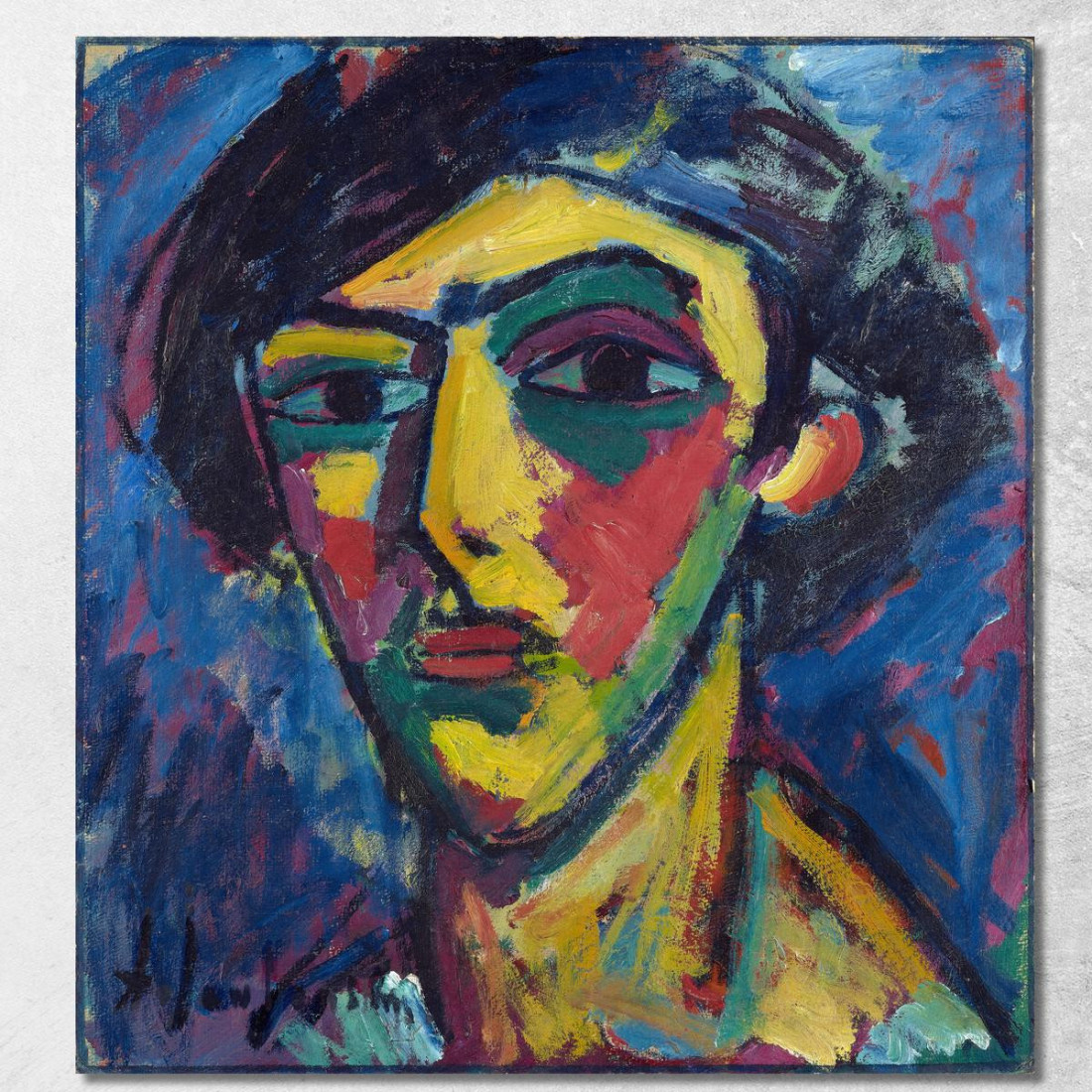Capo Di Una Gioventù Alexej von Jawlensky avj40 quadro stampato su tela Capo Di Una Gioventù Alexej von Jawlensky avj40 quadro stampato su tela