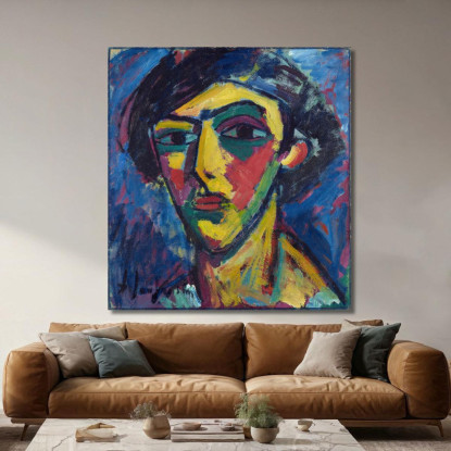 Capo Di Una Gioventù Alexej von Jawlensky avj40 quadro stampato su tela