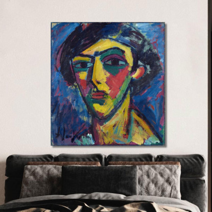 Capo Di Una Gioventù Alexej von Jawlensky avj40 quadro stampato su tela