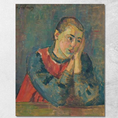 Bambino Con La Testa Appoggiata Alexej von Jawlensky avj44 quadro stampato su tela