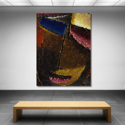 Piccola Testa Astratta Alexej von Jawlensky avj46 quadro stampato su tela