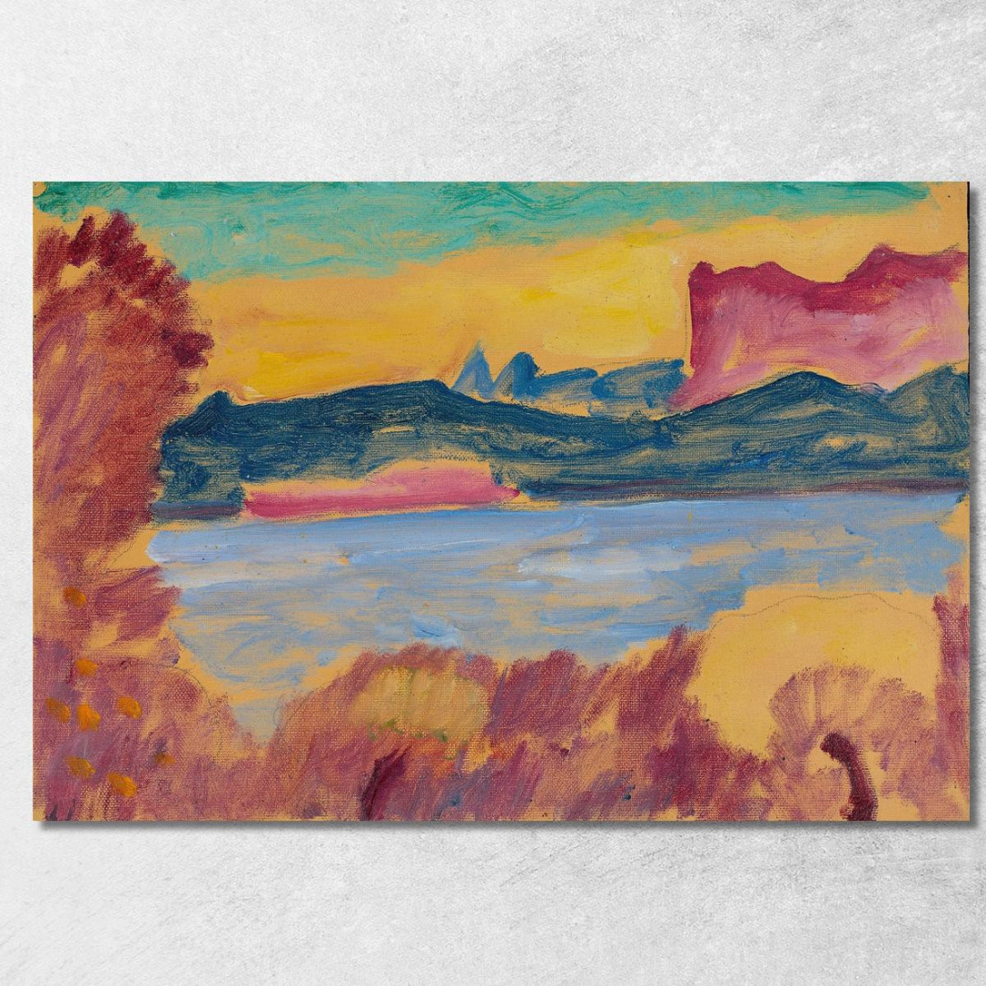 Paesaggio Del Lago Di Ginevra Alexej von Jawlensky avj47 quadro stampato su tela Paesaggio Del Lago Di Ginevra Alexej von Jawlensky avj47 quadro stampato su tela