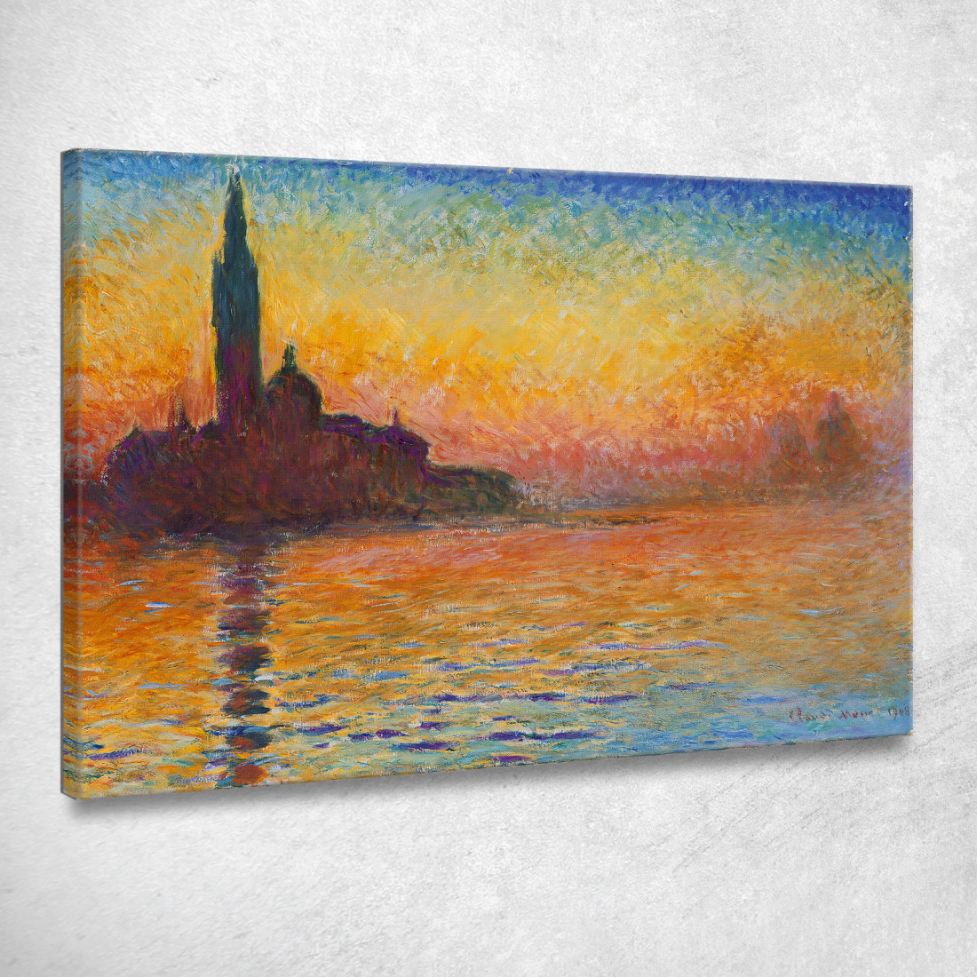 San Giorgio Maggiore Al Tramonto Claude Monet mnt132 quadro stampato su tela