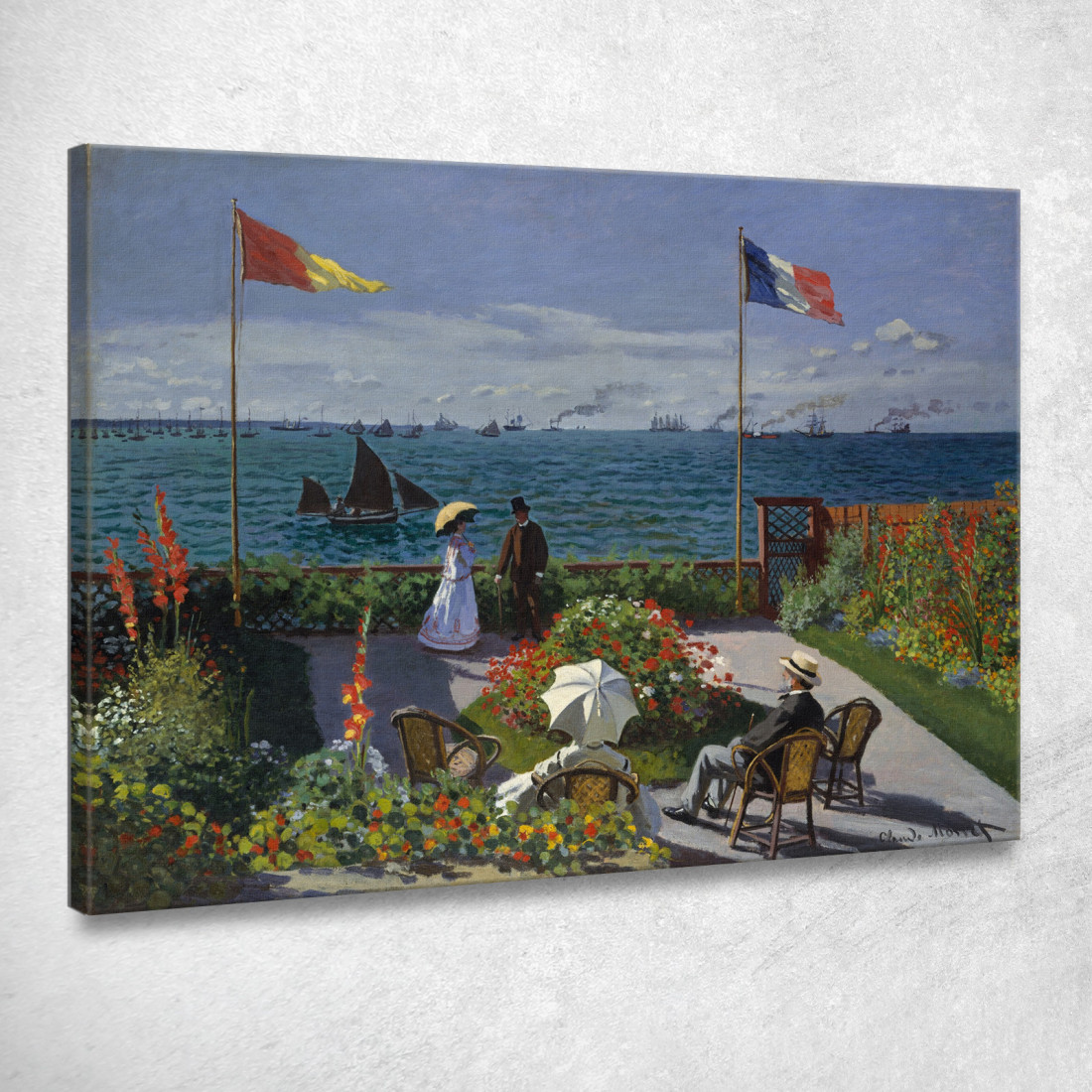 Giardino A Sainte-Adresse Claude Monet mnt133 quadro stampato su tela Giardino A Sainte-Adresse Claude Monet mnt133 quadro stampato su tela