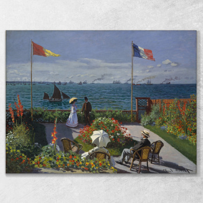 Giardino A Sainte-Adresse Claude Monet mnt133 quadro stampato su tela