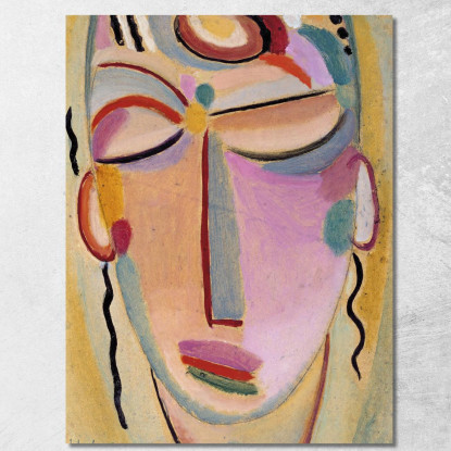 Meditazione Della Testa Mistica Alexej von Jawlensky avj71 quadro stampato su tela