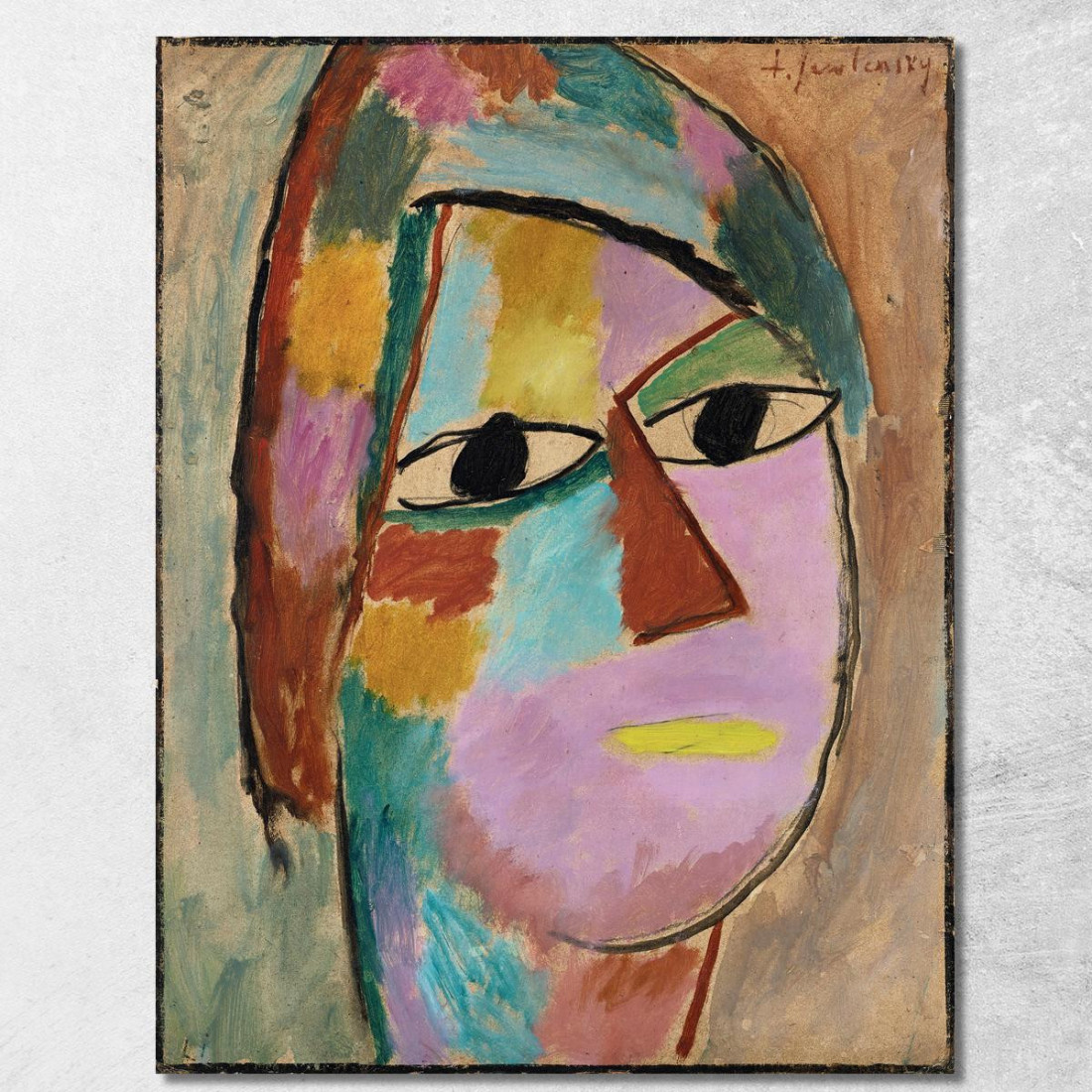 Testa Mistica Alexej von Jawlensky avj73 quadro stampato su tela Testa Mistica Alexej von Jawlensky avj73 quadro stampato su tela