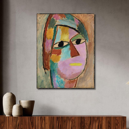 Testa Mistica Alexej von Jawlensky avj73 quadro stampato su tela