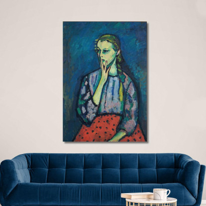 Ritratto Di Una Ragazza Alexej von Jawlensky avj77 quadro stampato su tela
