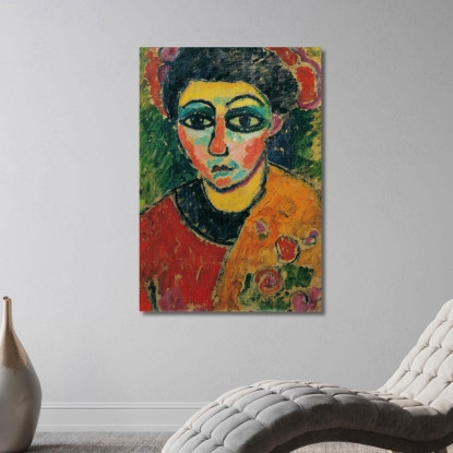 Ritratto Di Signora Alexej von Jawlensky avj78 quadro stampato su tela