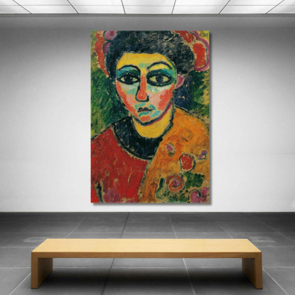 Ritratto Di Signora Alexej von Jawlensky avj78 quadro stampato su tela