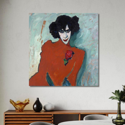 Ritratto Del Ballerino Alexander Sacharoff Alexej von Jawlensky avj80 quadro stampato su tela
