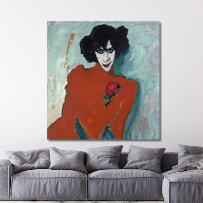Ritratto Del Ballerino Alexander Sacharoff Alexej von Jawlensky avj80 quadro stampato su tela