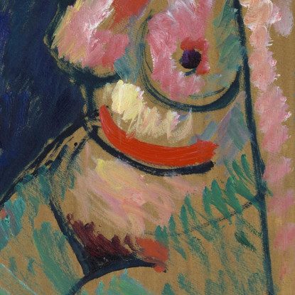 Nudo Femminile Seduto Alexej von Jawlensky avj85 quadro stampato su tela