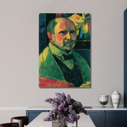 Auto Ritratto Alexej von Jawlensky avj86 quadro stampato su tela