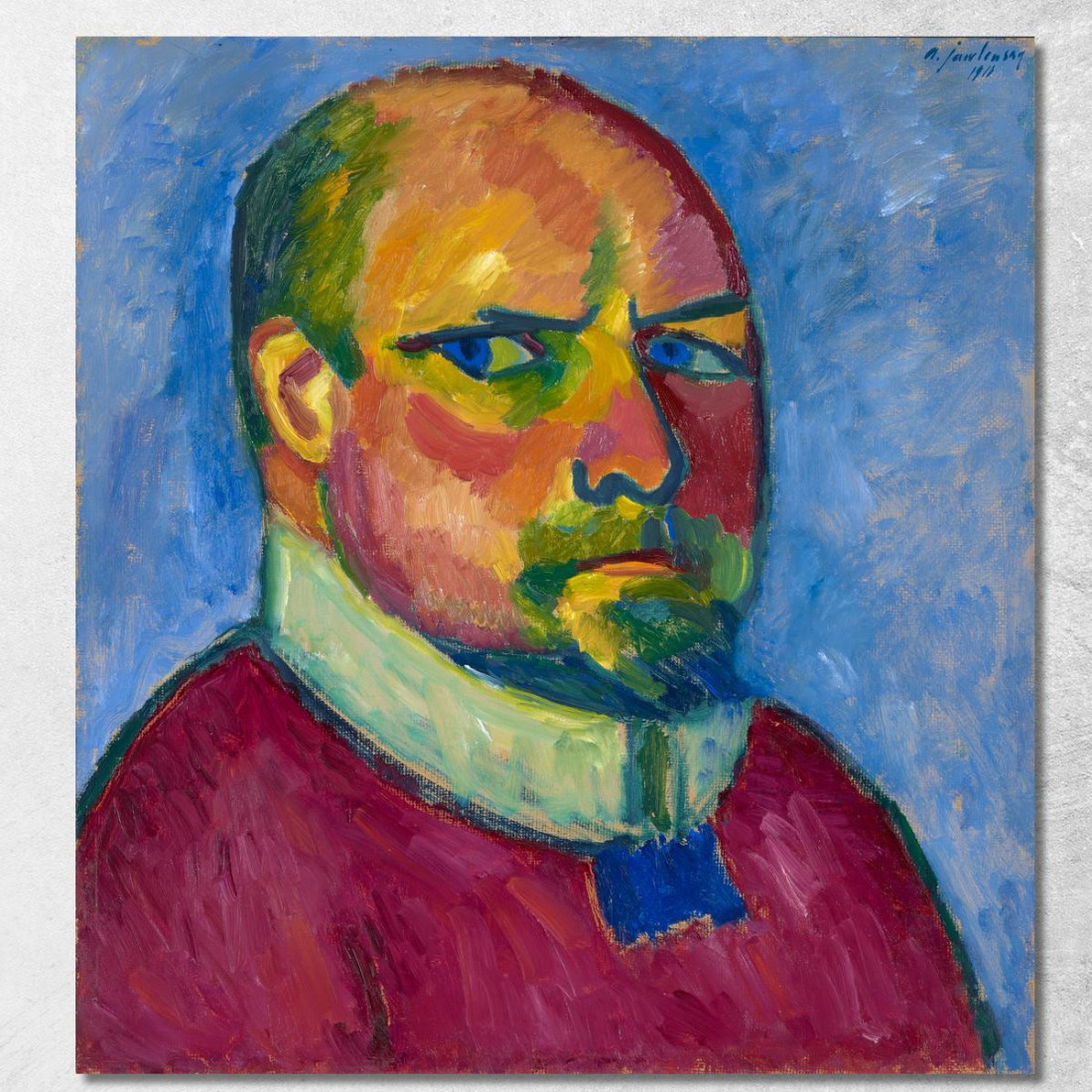 Auto Ritratto Alexej von Jawlensky avj87 quadro stampato su tela Auto Ritratto Alexej von Jawlensky avj87 quadro stampato su tela