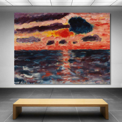 Tramonto Borkum Alexej von Jawlensky avj91 quadro stampato su tela