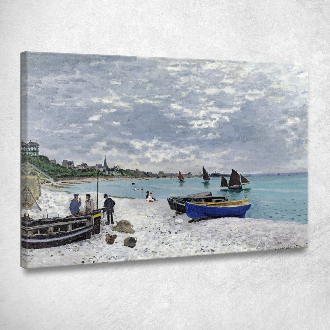 Spiaggia Di Sainte-Adresse Claude Monet mnt137 quadro stampato su tela Spiaggia Di Sainte-Adresse Claude Monet mnt137 quadro stampato su tela