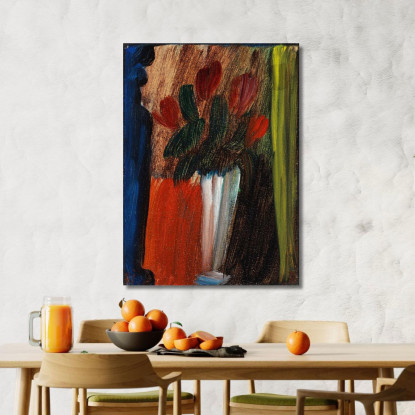 Fiori Di Natura Morta In Vaso Bianco Alexej von Jawlensky avj105 quadro stampato su tela