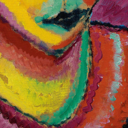 Donna Con Un Ventilatore Verde Alexej von Jawlensky avj131 quadro stampato su tela