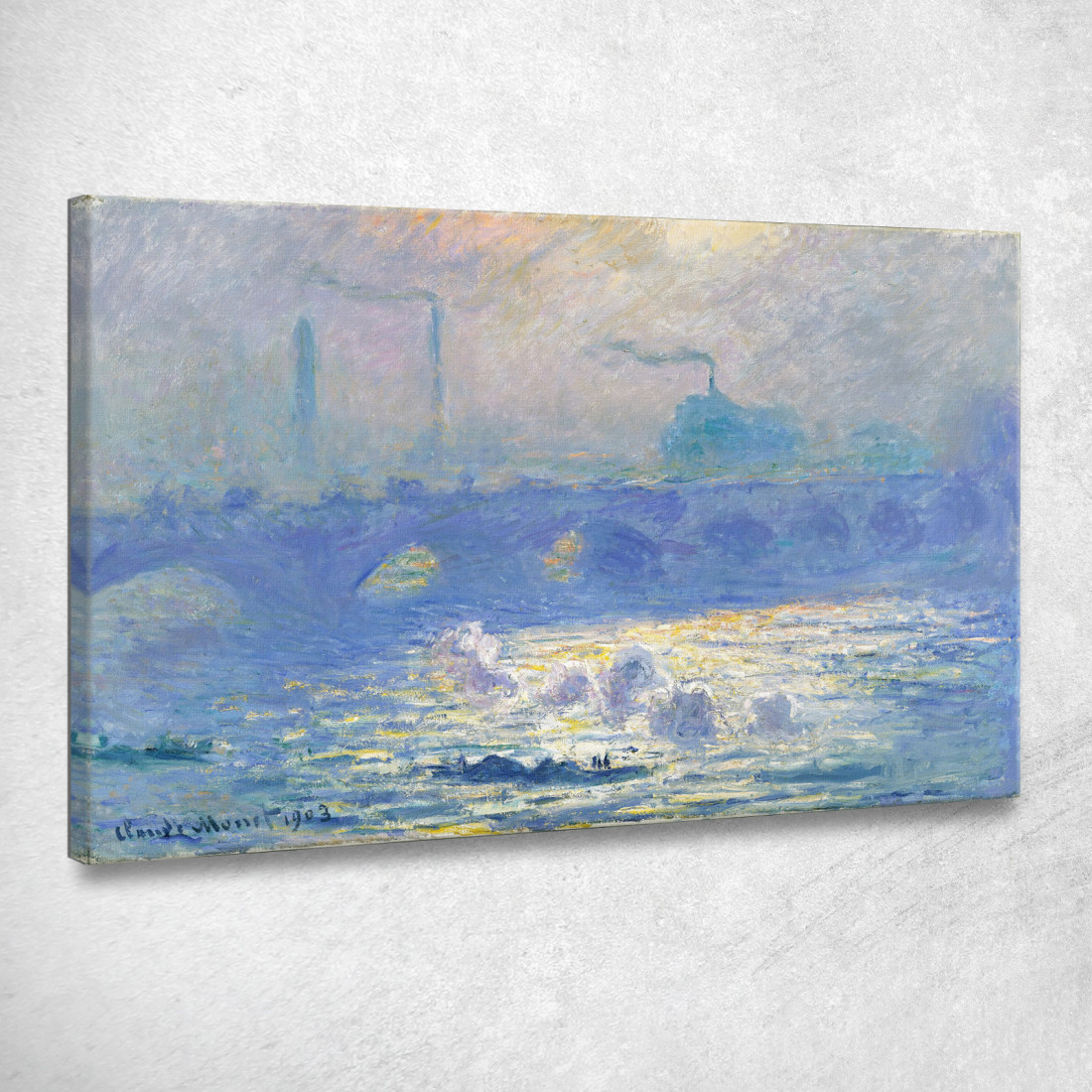 Ponte Waterloo 2 Claude Monet mnt149 quadro stampato su tela Ponte Waterloo 2 Claude Monet mnt149 quadro stampato su tela