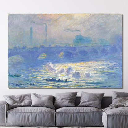 Ponte Waterloo 2 Claude Monet mnt149 quadro stampato su tela