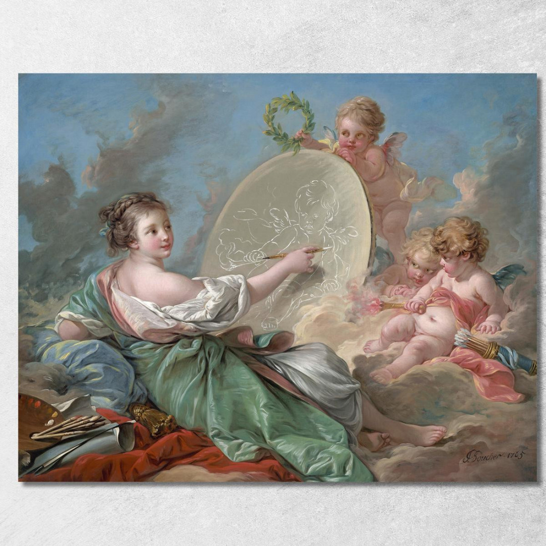 Allegoria Della Pittura François Boucher fbc8 quadro stampato su tela